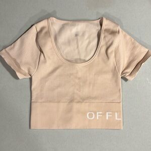 Like New!! Offline by Aerie Beige Ribbed Women's Top Size S